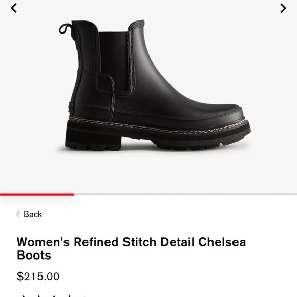 Hunter stitched Chelsea ankle boots-size 9 - Picture 3 of 5